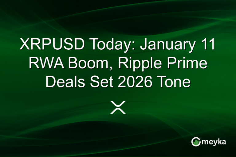 XRPUSD Today: January 11 RWA Boom, Ripple Prime Deals Set 2026 Tone