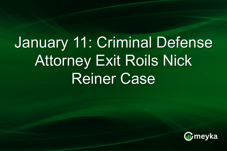 January 11: Criminal Defense Attorney Exit Roils Nick Reiner Case