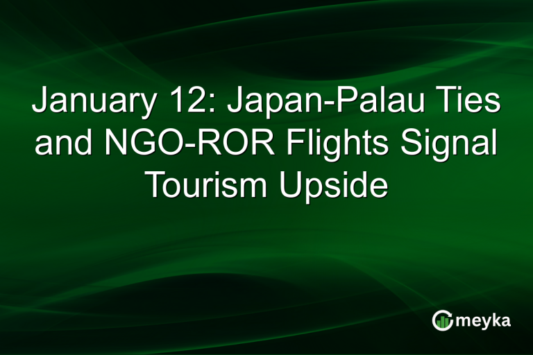 January 12: Japan-Palau Ties and NGO-ROR Flights Signal Tourism Upside