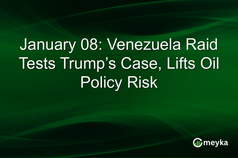 January 08: Venezuela Raid Tests Trump’s Case, Lifts Oil Policy Risk