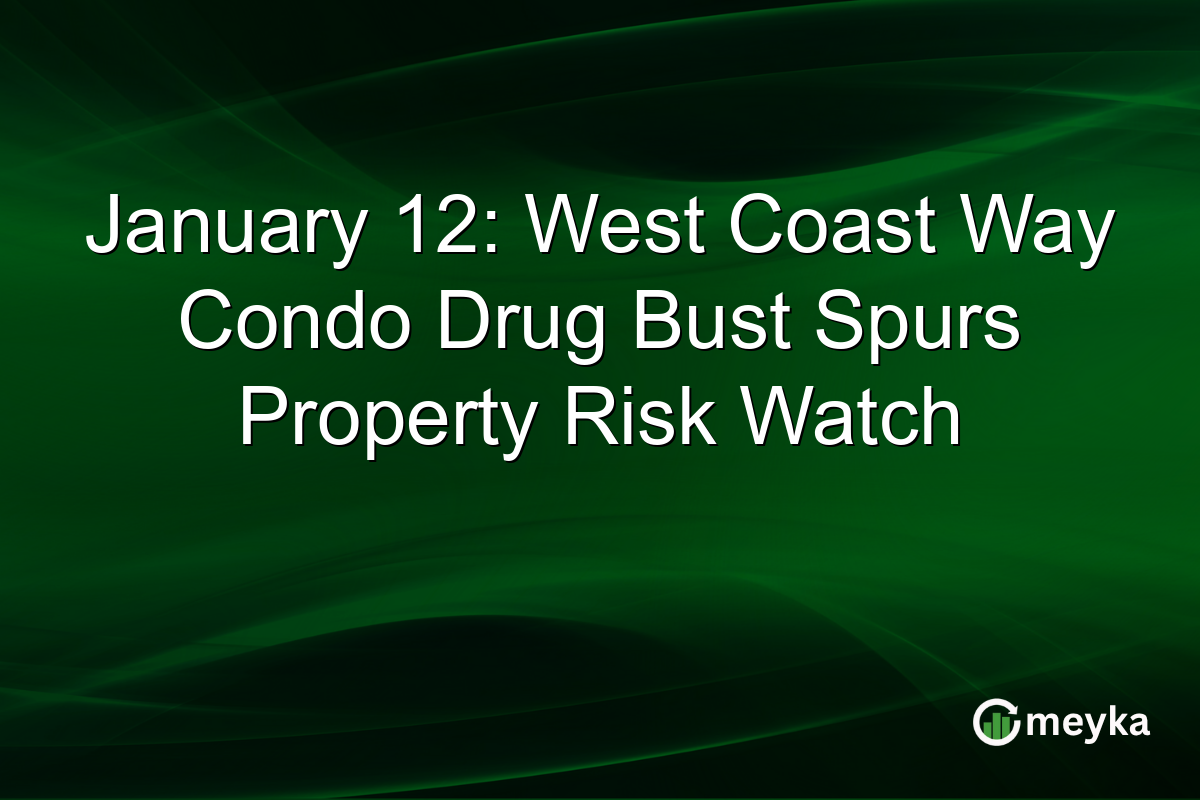 January 12: West Coast Way Condo Drug Bust Spurs Property Risk Watch