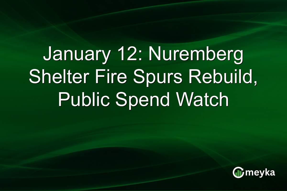 January 12: Nuremberg Shelter Fire Spurs Rebuild, Public Spend Watch