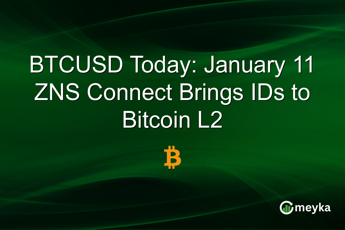 BTCUSD Today: January 11 ZNS Connect Brings IDs to Bitcoin L2