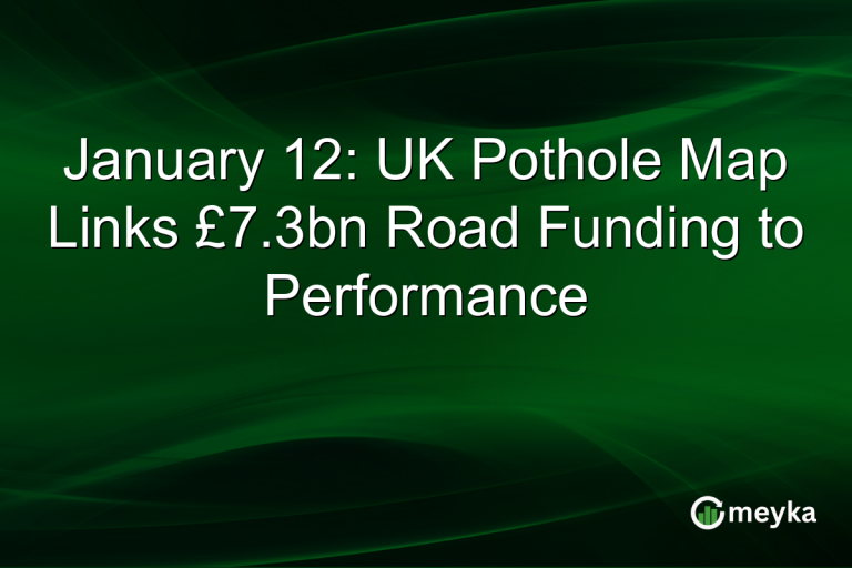 January 12: UK Pothole Map Links £7.3bn Road Funding to Performance