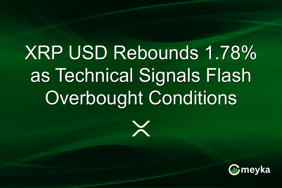 XRP USD Rebounds 1.78% as Technical Signals Flash Overbought Conditions