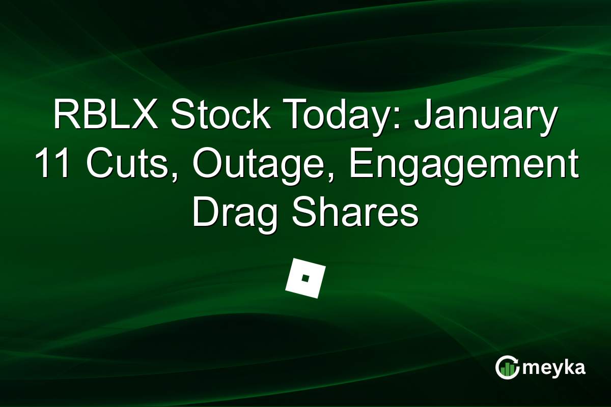 RBLX Stock Today: January 11 Cuts, Outage, Engagement Drag Shares