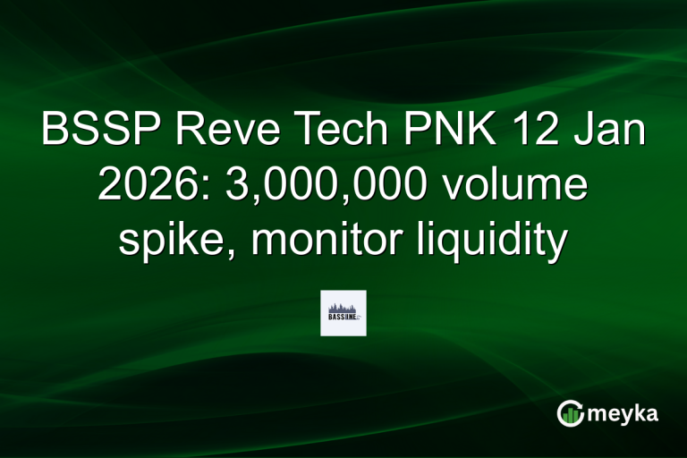 BSSP Reve Tech PNK 12 Jan 2026: 3,000,000 volume spike, monitor liquidity