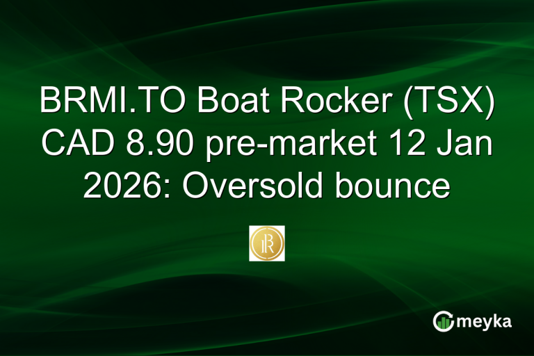 BRMI.TO Boat Rocker (TSX) CAD 8.90 pre-market 12 Jan 2026: Oversold bounce