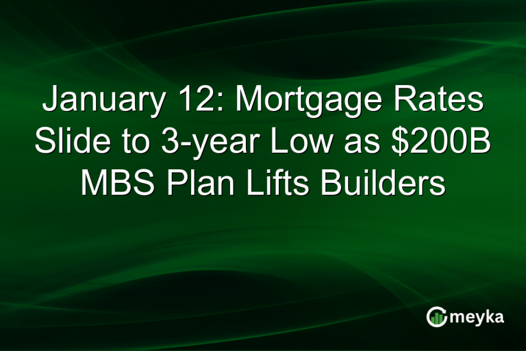 January 12: Mortgage Rates Slide to 3-year Low as $200B MBS Plan Lifts Builders