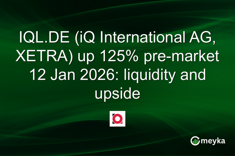 IQL.DE (iQ International AG, XETRA) up 125% pre-market 12 Jan 2026: liquidity and upside