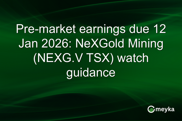 Pre-market earnings due 12 Jan 2026: NeXGold Mining (NEXG.V TSX) watch guidance