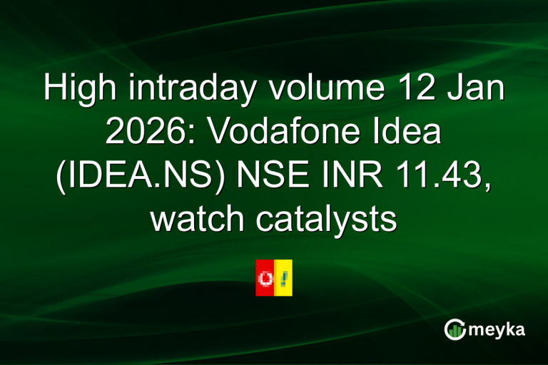 High intraday volume 12 Jan 2026: Vodafone Idea (IDEA.NS) NSE INR 11.43, watch catalysts