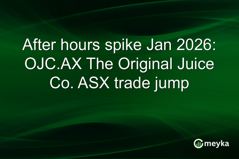 After hours spike Jan 2026: OJC.AX The Original Juice Co. ASX trade jump