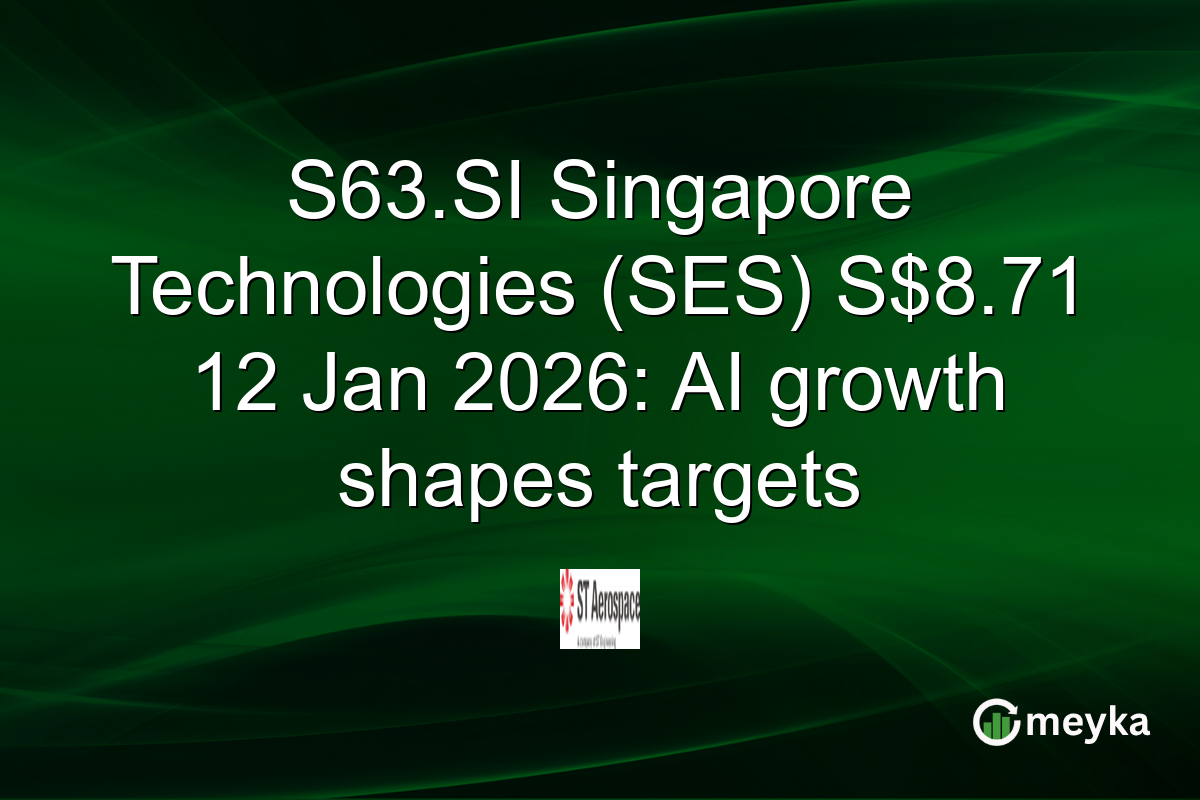 S63.SI Singapore Technologies (SES) S$8.71 12 Jan 2026: AI growth shapes targets