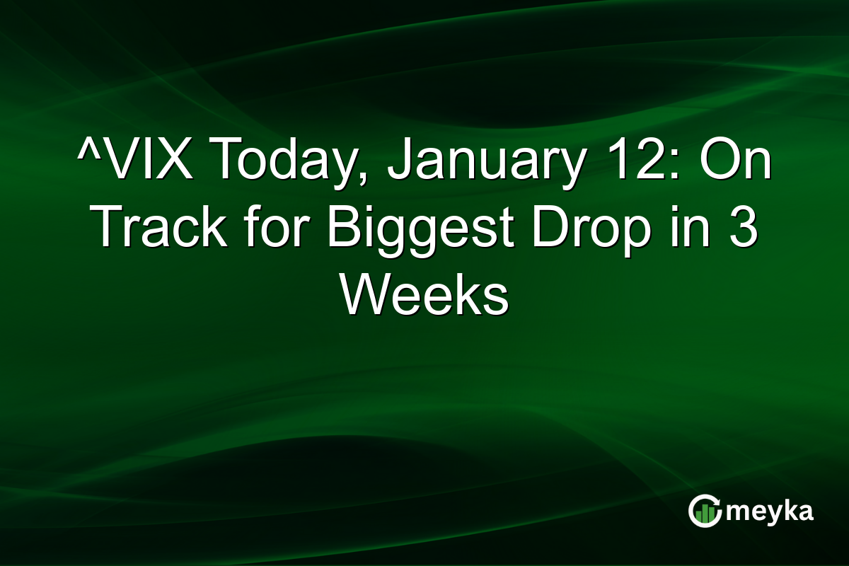 ^VIX Today, January 12: On Track for Biggest Drop in 3 Weeks