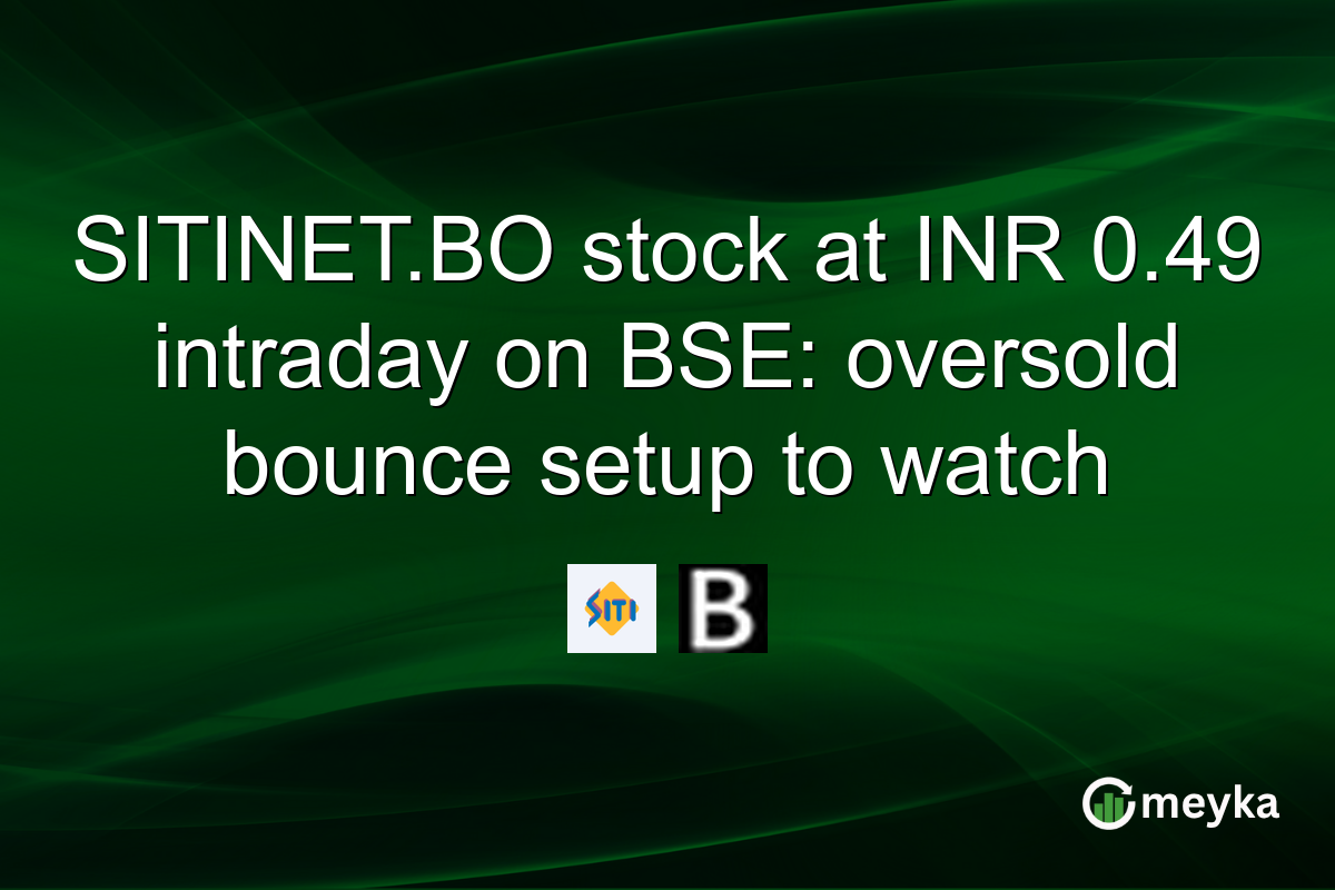 SITINET.BO stock at INR 0.49 intraday on BSE: oversold bounce setup to watch