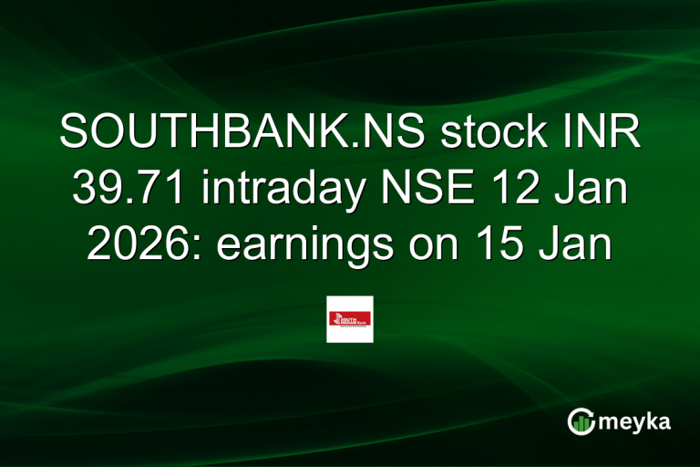 SOUTHBANK.NS stock INR 39.71 intraday NSE 12 Jan 2026: earnings on 15 Jan