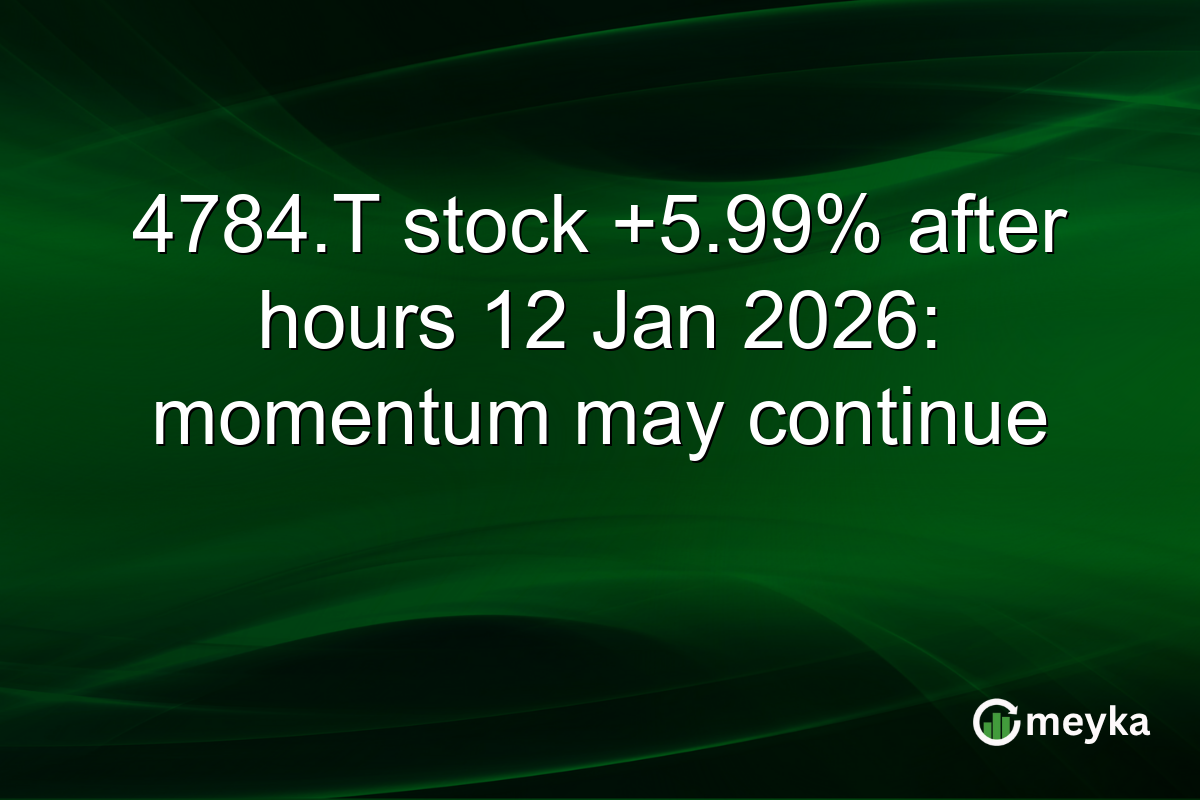 4784.T stock +5.99% after hours 12 Jan 2026: momentum may continue
