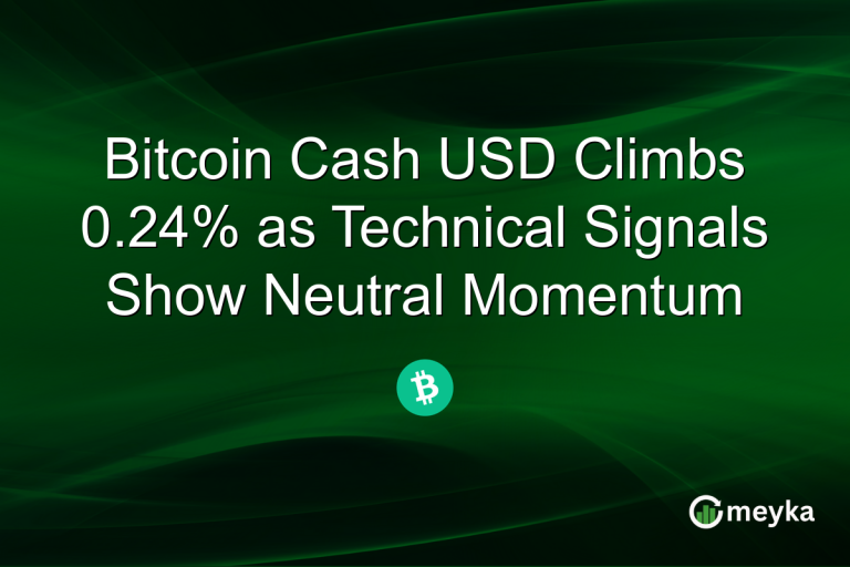 Bitcoin Cash USD Climbs 0.24% as Technical Signals Show Neutral Momentum