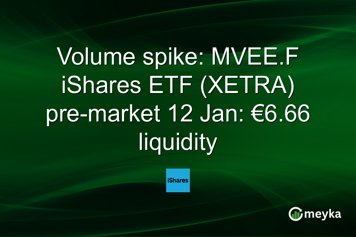 Volume spike: MVEE.F iShares ETF (XETRA) pre-market 12 Jan: €6.66 liquidity