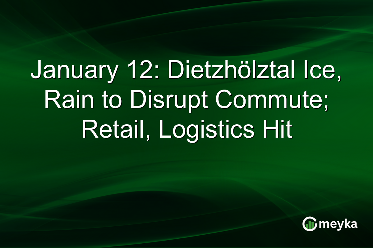 January 12: Dietzhölztal Ice, Rain to Disrupt Commute; Retail, Logistics Hit