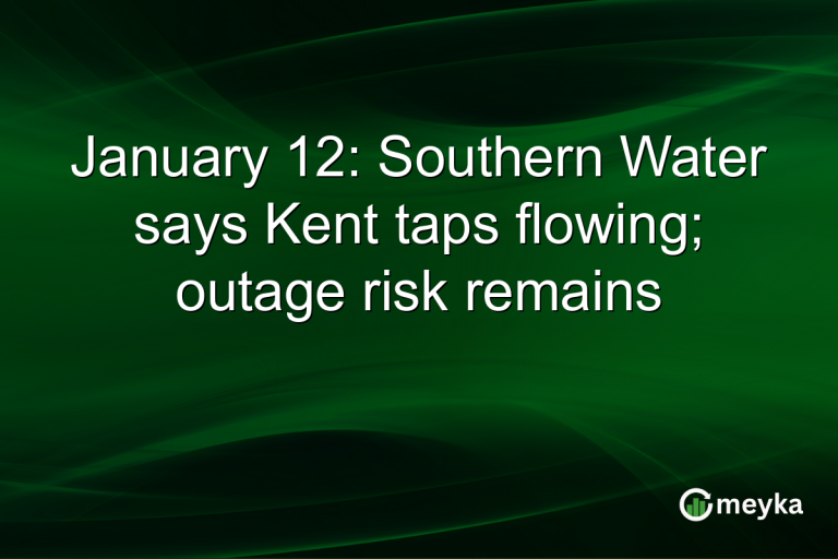 January 12: Southern Water says Kent taps flowing; outage risk remains
