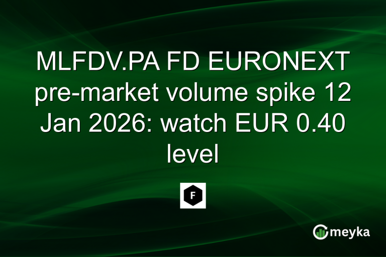 MLFDV.PA FD EURONEXT pre-market volume spike 12 Jan 2026: watch EUR 0.40 level