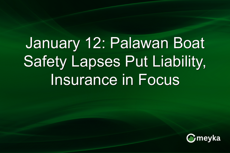 January 12: Palawan Boat Safety Lapses Put Liability, Insurance in Focus