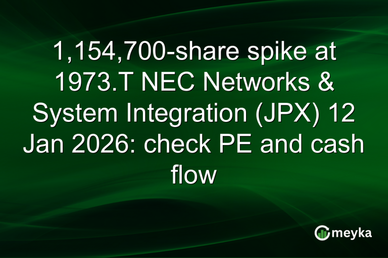 1,154,700-share spike at 1973.T NEC Networks & System Integration (JPX) 12 Jan 2026: check PE and cash flow