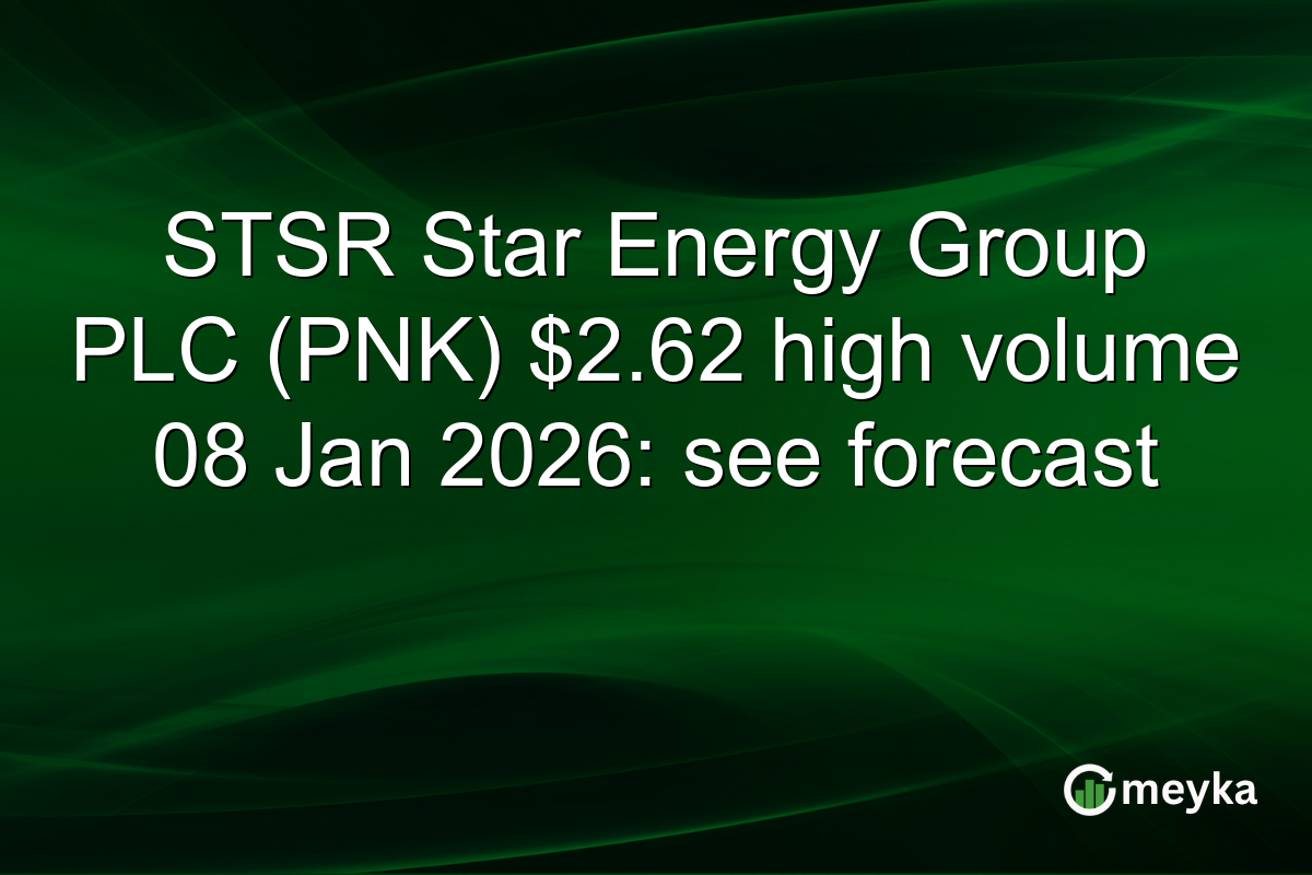 STSR Star Energy Group PLC (PNK) $2.62 high volume 08 Jan 2026: see forecast
