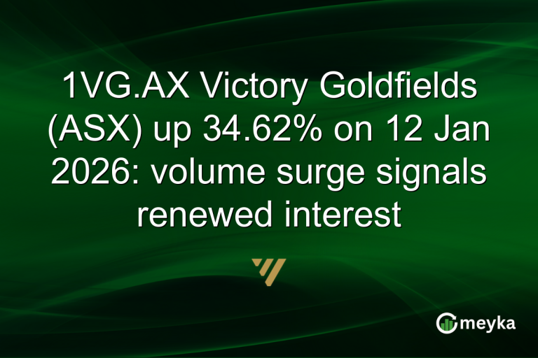 1VG.AX Victory Goldfields (ASX) up 34.62% on 12 Jan 2026: volume surge signals renewed interest