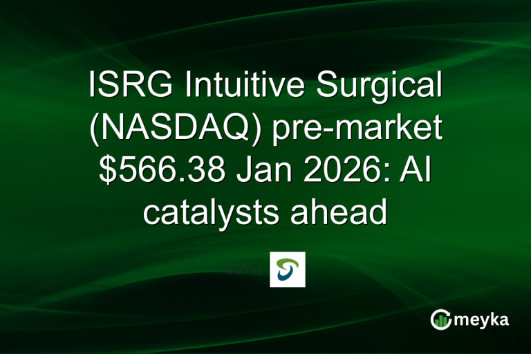 ISRG Intuitive Surgical (NASDAQ) pre-market $566.38 Jan 2026: AI catalysts ahead