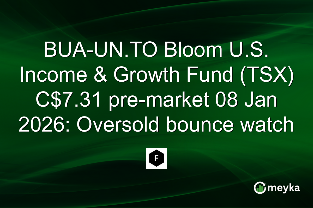 BUA-UN.TO Bloom U.S. Income & Growth Fund (TSX) C$7.31 pre-market 08 Jan 2026: Oversold bounce watch