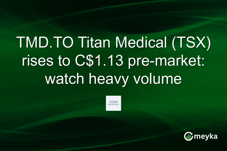 TMD.TO Titan Medical (TSX) rises to C$1.13 pre-market: watch heavy volume