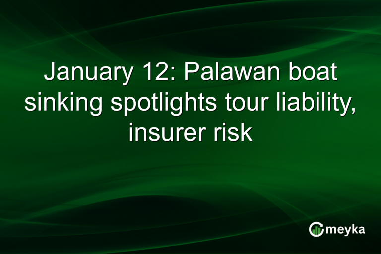 January 12: Palawan boat sinking spotlights tour liability, insurer risk