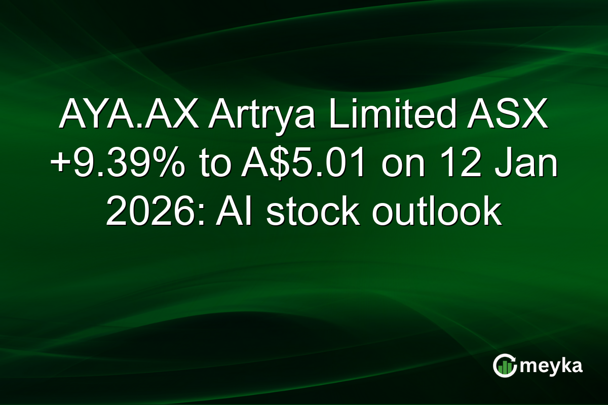 AYA.AX Artrya Limited ASX +9.39% to A$5.01 on 12 Jan 2026: AI stock outlook