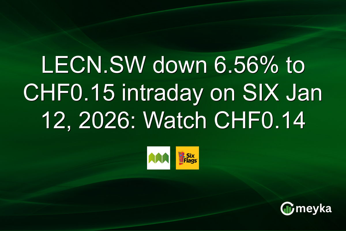 LECN.SW down 6.56% to CHF0.15 intraday on SIX Jan 12, 2026: Watch CHF0.14