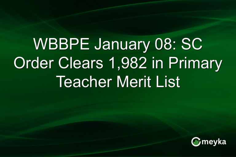 WBBPE January 08: SC Order Clears 1,982 in Primary Teacher Merit List