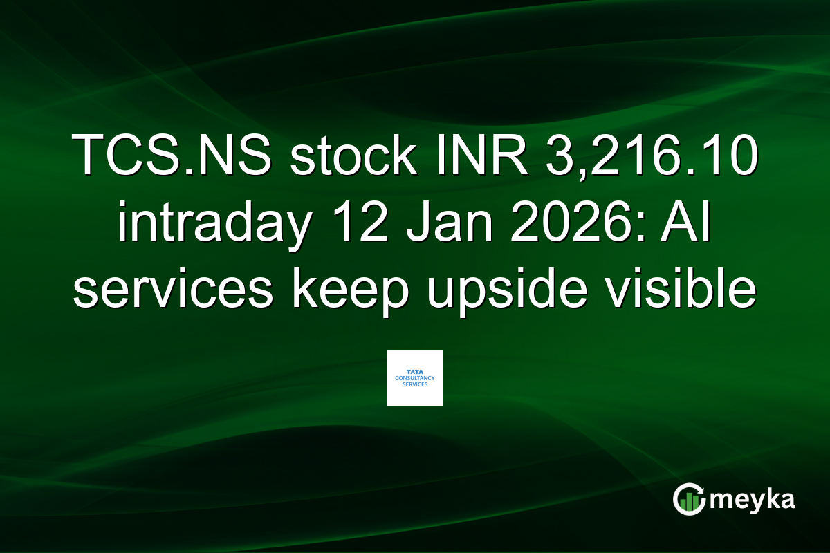 TCS.NS stock INR 3,216.10 intraday 12 Jan 2026: AI services keep upside visible