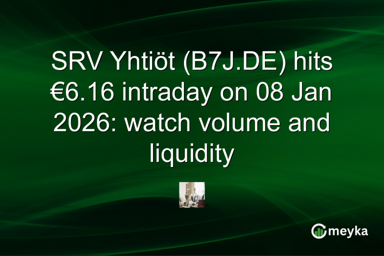 SRV Yhtiöt (B7J.DE) hits €6.16 intraday on 08 Jan 2026: watch volume and liquidity