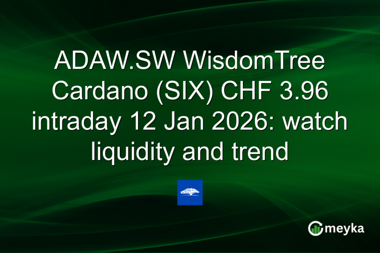 ADAW.SW WisdomTree Cardano (SIX) CHF 3.96 intraday 12 Jan 2026: watch liquidity and trend