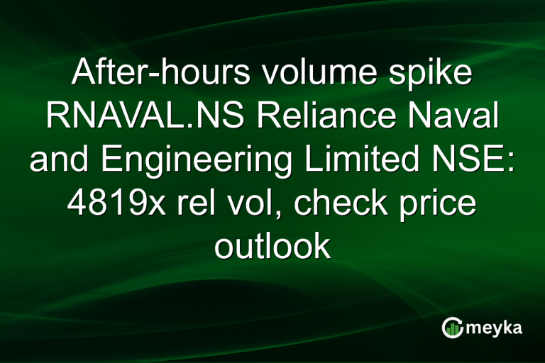 After-hours volume spike RNAVAL.NS Reliance Naval and Engineering Limited NSE: 4819x rel vol, check price outlook