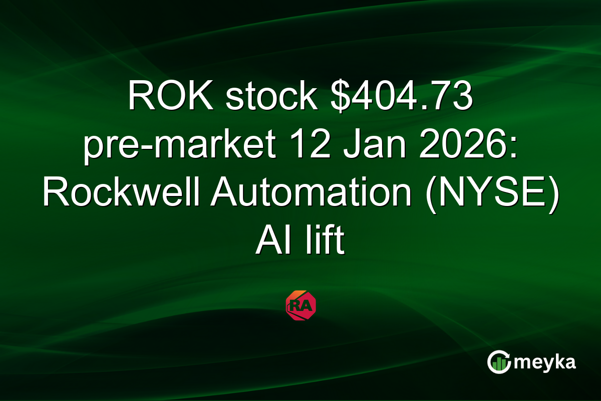 ROK stock $404.73 pre-market 12 Jan 2026: Rockwell Automation (NYSE) AI lift