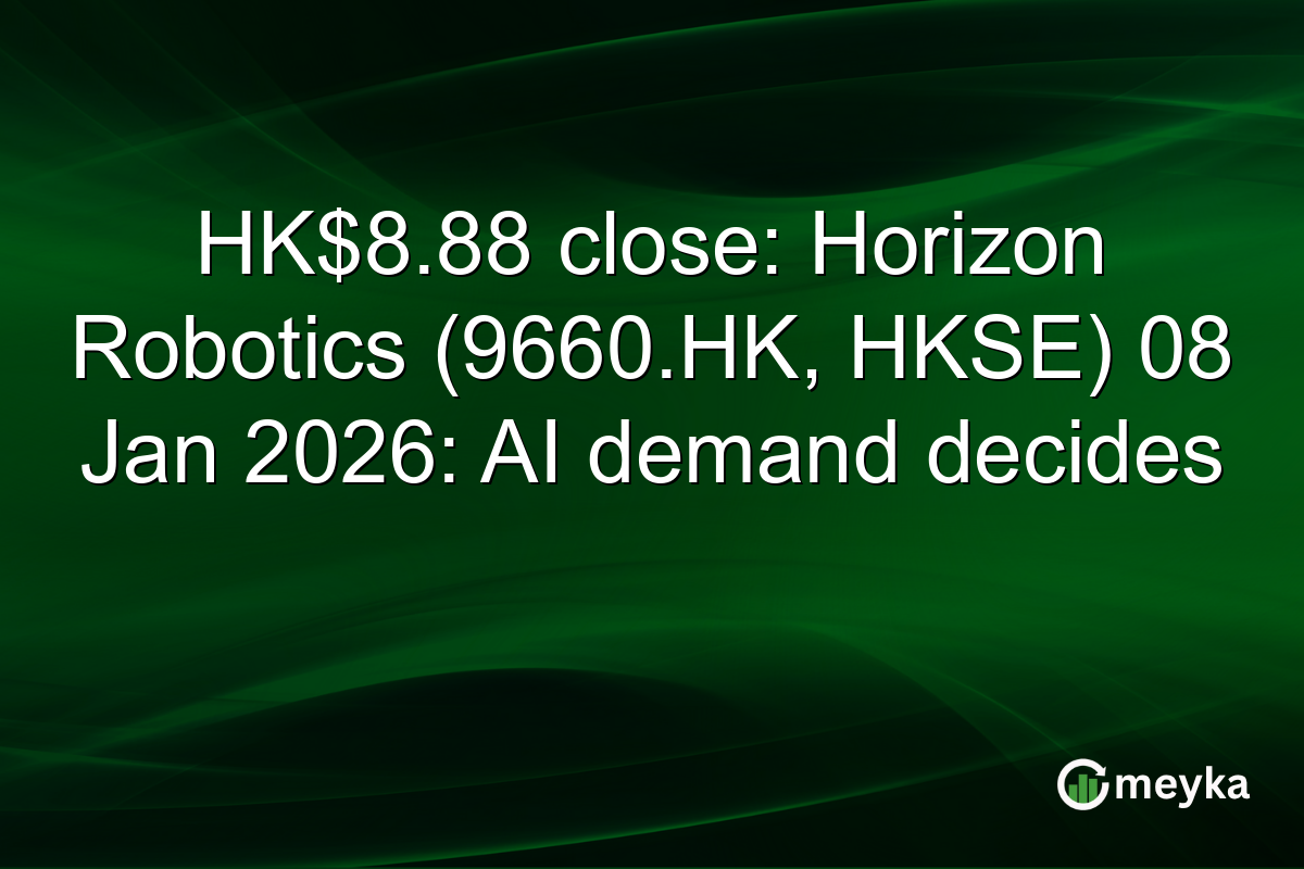 HK$8.88 close: Horizon Robotics (9660.HK, HKSE) 08 Jan 2026: AI demand decides
