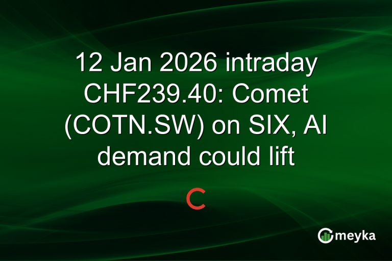 12 Jan 2026 intraday CHF239.40: Comet (COTN.SW) on SIX, AI demand could lift