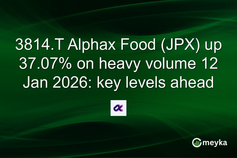 3814.T Alphax Food (JPX) up 37.07% on heavy volume 12 Jan 2026: key levels ahead
