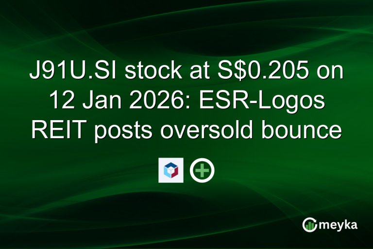 J91U.SI stock at S$0.205 on 12 Jan 2026: ESR-Logos REIT posts oversold bounce