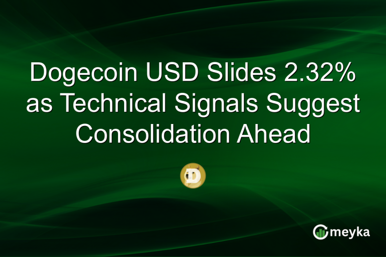 Dogecoin USD Slides 2.32% as Technical Signals Suggest Consolidation Ahead