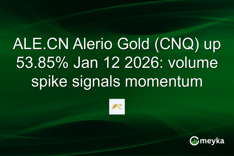 ALE.CN Alerio Gold (CNQ) up 53.85% Jan 12 2026: volume spike signals momentum