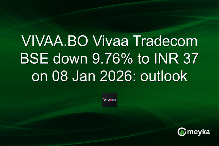 VIVAA.BO Vivaa Tradecom BSE down 9.76% to INR 37 on 08 Jan 2026: outlook